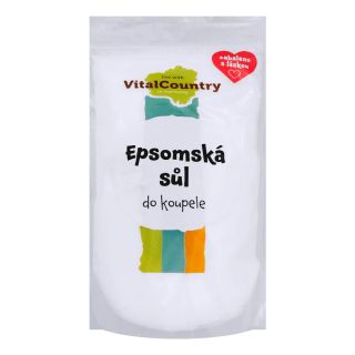 💥 NOVINKA - VITAL COUNTRY Epsomská sůl do koupele 1000g Epsomská sůl se používá do koupele. Taková koupel má podle...