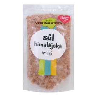 💥 NOVINKA - VITAL COUNTRY Sůl himalájská - hrubá 1000g Himalájská sůl má jemnější chuť než klasická rafinovaná sůl....