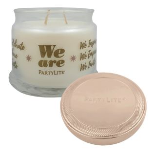 💥 POSLEDNÍ KUSY 🕯️🌸 PARTYLITE Vonná svíčka - tříknotá - WE ARE - CITRINE SPARKLE 1ks Skleněný soudeček se svíčkou a...
